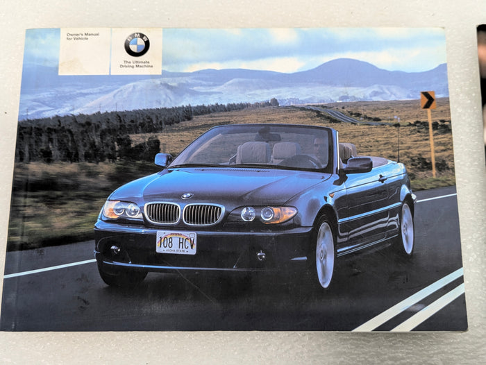 BMW E46 330ci 325ci Convertible Owners Service Care Technical Manual & Leather Slip Case 01410157599