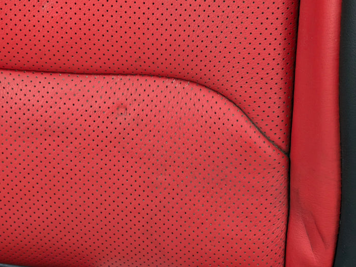 2018 Chevrolet 6th Gen Camaro 2SS Front Right/Passenger Side Rear Upper Seat Back Cushion/Headrest Leather Black & Adrenaline Red (H16)