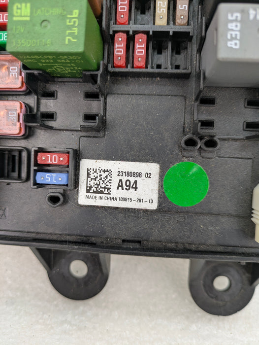 Chevrolet C7 Corvette Stingray Z51 Rear Trunk Fuse Panel Relay Junction Box 23180898