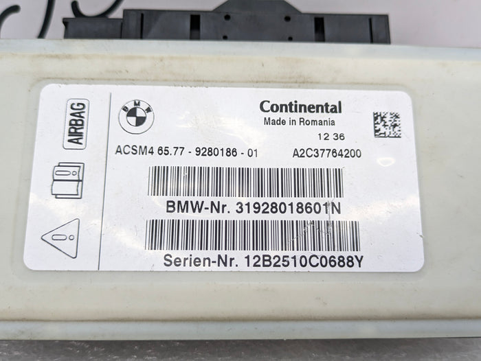 BMW F30 335xi Dashboard Airbag Control Module 9280186 *NOTE*