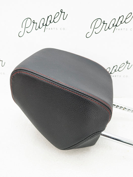 BMW F30 F31 F34 F36 Front Left/Right Sport Seat Black Leather Head Rest W/Red Stitching 52107362611
