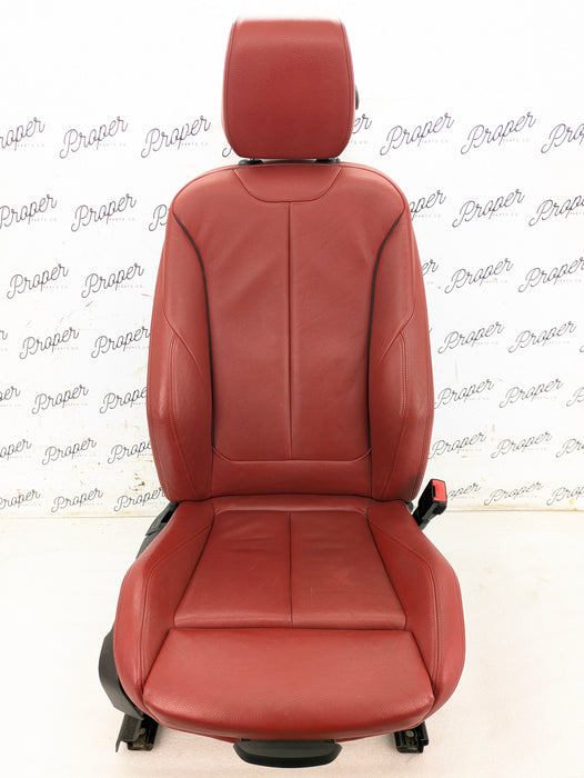 BMW F30 335xi M Sport Complete Red Interior Swap Kit Set Leather Coral Red Door Cards & Seats