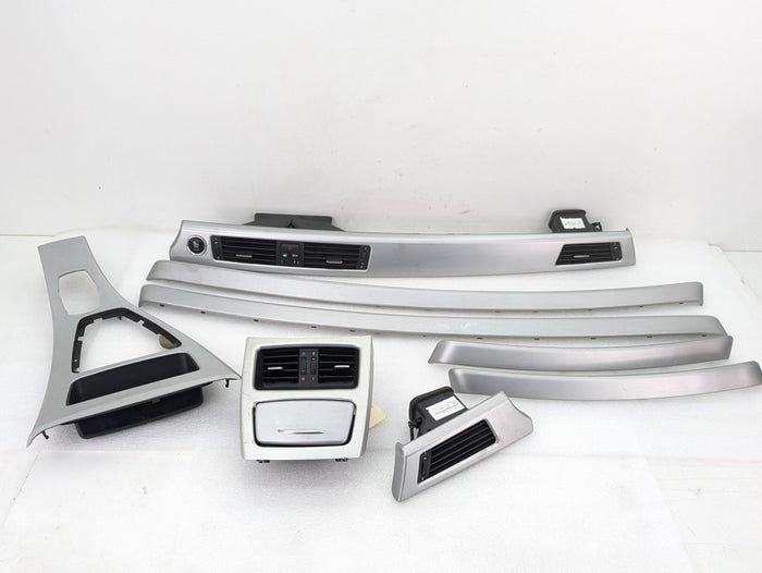 BMW E92 335xi 335i 328xi 328i Coupe Brushed Aluminum iDrive Interior Trim Set *DAMAGE*