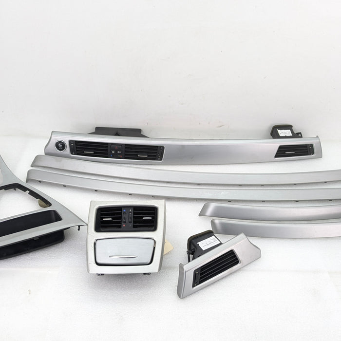 BMW E92 335xi 335i 328xi 328i Coupe Brushed Aluminum iDrive Interior Trim Set *DAMAGE*