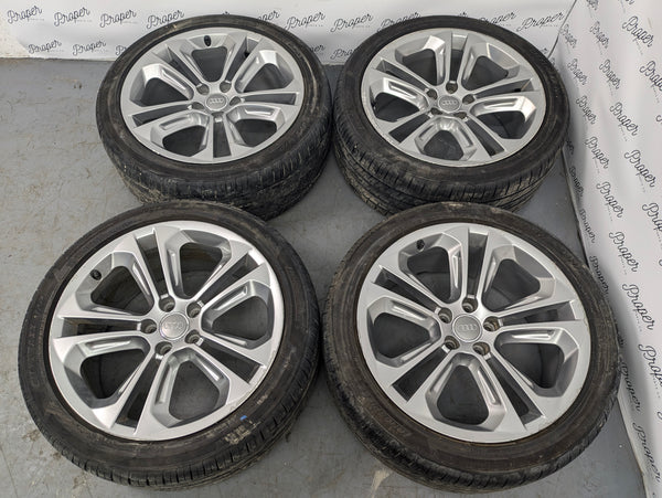 2015-2018 Audi 8U Q3 Aluminum Double 5 Spoke Wheel Set 8.5J X 19 Et 36 8U0601025AD