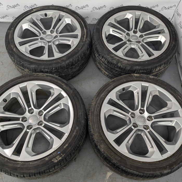 2015-2018 Audi 8U Q3 Aluminum Double 5 Spoke Wheel Set 8.5J X 19 Et 36 8U0601025AD