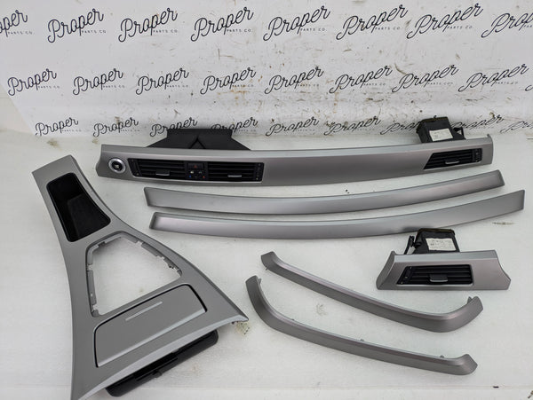 BMW E90 E91 325xi 335xi 330xi 328xi 323i Non-iDrive/Navigation Silver Interior Trim Set