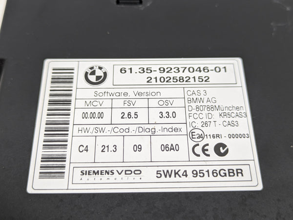 BMW E92 E90 E91 E93 3 Series Car Access System/CAS3 Module 9237046