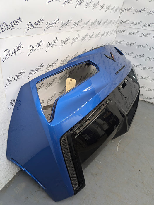 Chevrolet C7 Corvette Stingray Rear Bumper Cover Laguna Blue Tintcoat (G7H) 23452911