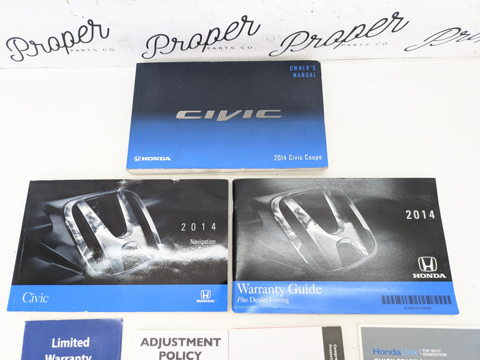 2014 Honda Civic Si Owners Manual Navigation Warranty Book Literature