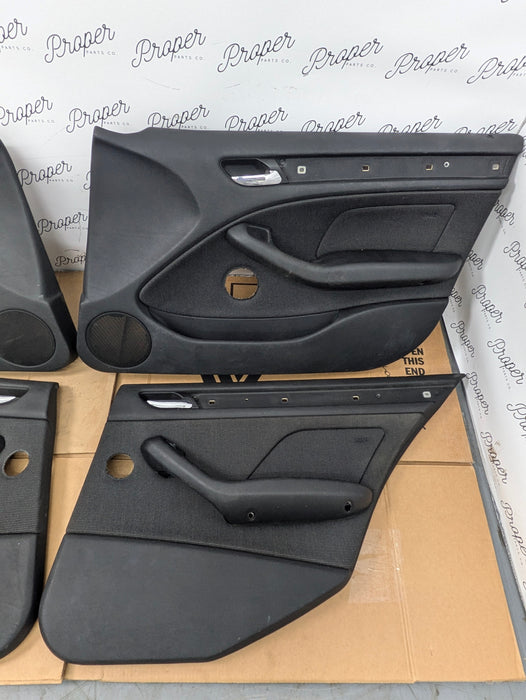 BMW E46 330i 328i 325i 323i ZHP M Sport Sedan Wagon Front & Rear Door Card Panel Set Laser Cloth Alcantara
