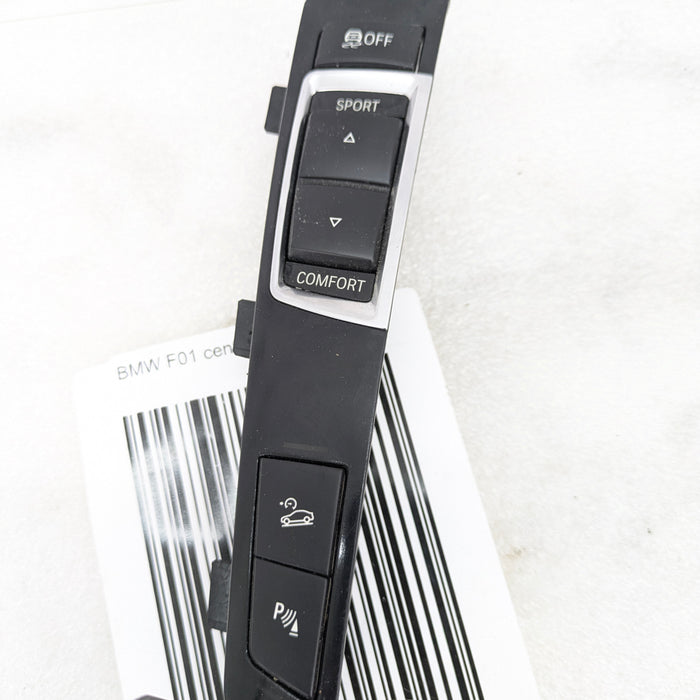 BMW F01 Center Console Driver Mode Control Multi Switch Park Distance & Hill Descent 9201486