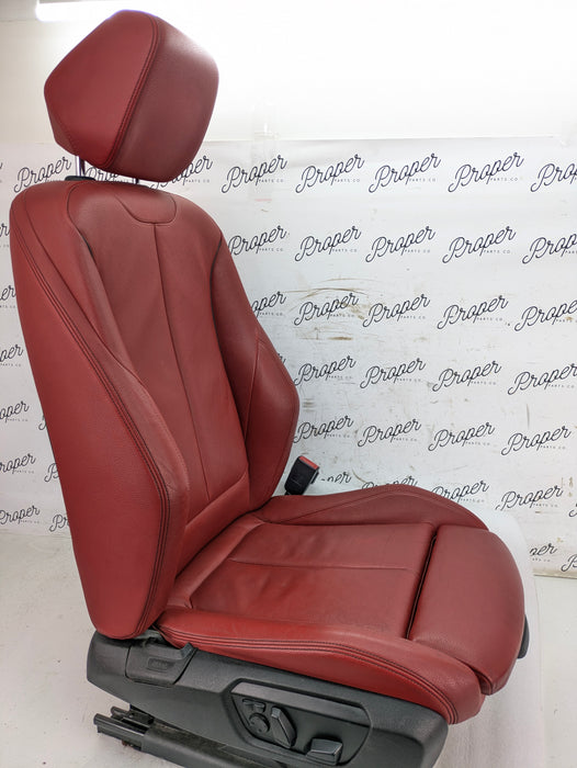 BMW F30 335xi M Sport Complete Red Interior Swap Kit Set Leather Coral Red Door Cards & Seats