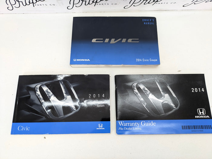 2014 Honda Civic Si Owners Manual Navigation Warranty Book Literature