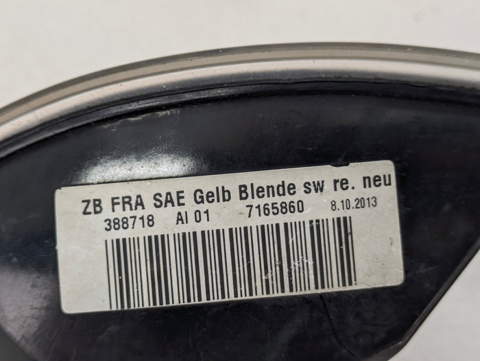 BMW E46B 330i 325i 320i Sedan/Wagon Front Right Amber Black Turn Signal 7165860/6915382
