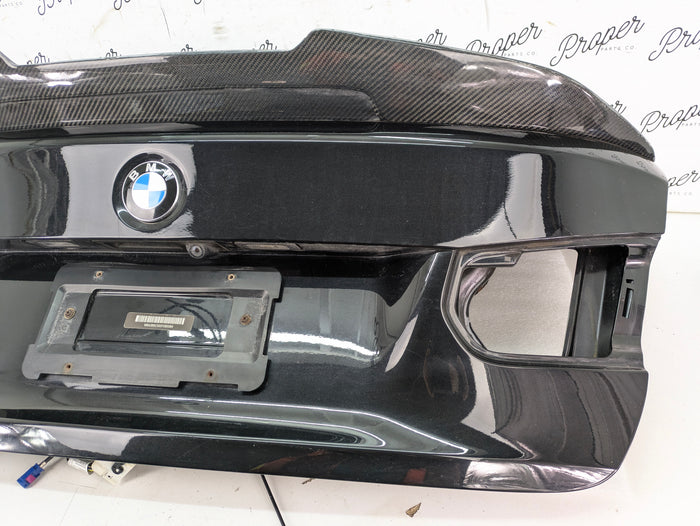 BMW F30 335xi 340xi 330xi 328xi 320i M3 Trunk Lid W/Aftermarket Spoiler Black Sapphire Metallic (475) 41007288757