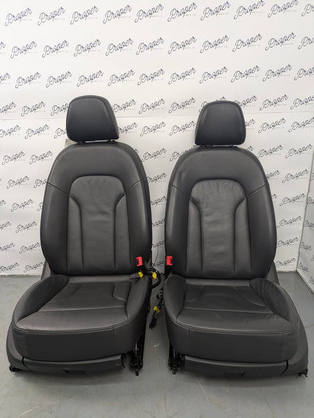 2018 Audi 8U Q3 Front Black Leather Seats Set Left Right Complete