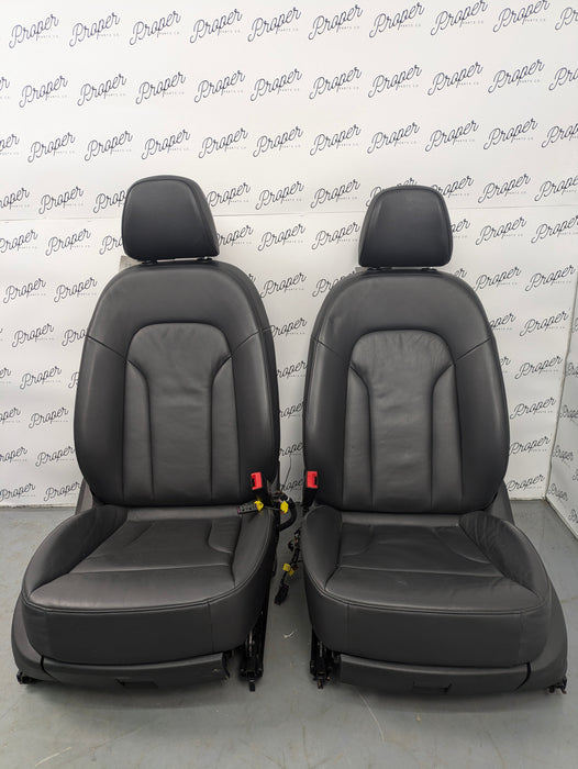 2018 Audi 8U Q3 Front Black Leather Seats Set Left Right Complete