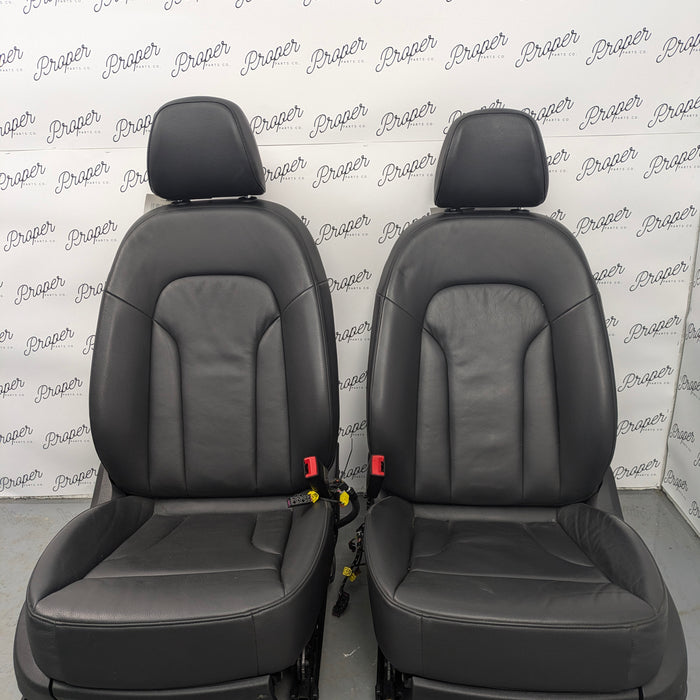 2018 Audi 8U Q3 Front Black Leather Seats Set Left Right Complete