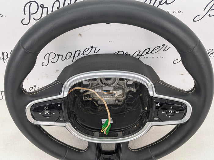 2021 Volvo V60 T6 R-Design Black Leather Steering Wheel & Buttons 32288776