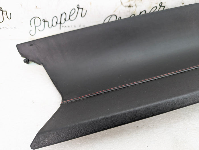 2018 Chevrolet 6th Gen Camaro 2SS Right/Passenger Side Dashboard Trim Panel Black Leather/Red Stitching 84124223/84091802