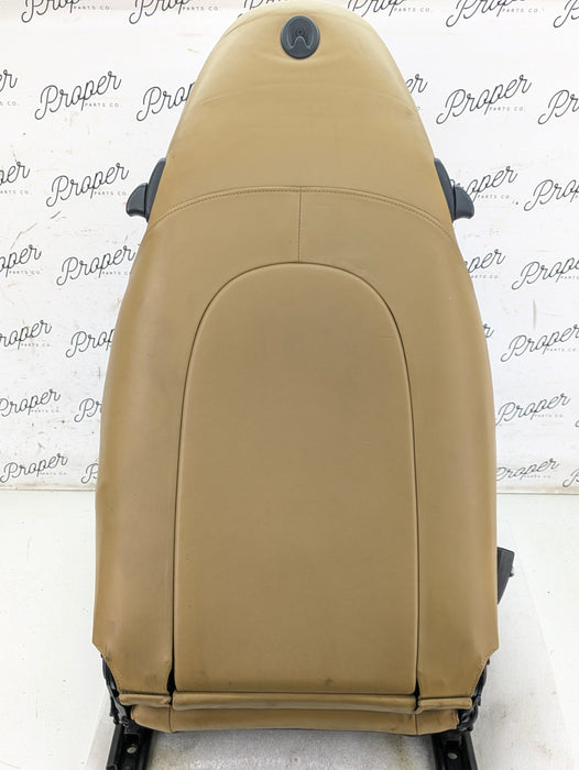 Porsche 996.2 911 Carrera 4 Front Left/Right Seats Savanna Beige Leather W/Porsche Crest