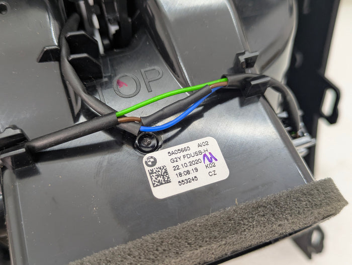 BMW G22 G23 G20 G26 430ix 330ix 330ex Rear Center Console Vent Climate Control Switch Panel & USB-C Ports 8711938/9493012/6806816