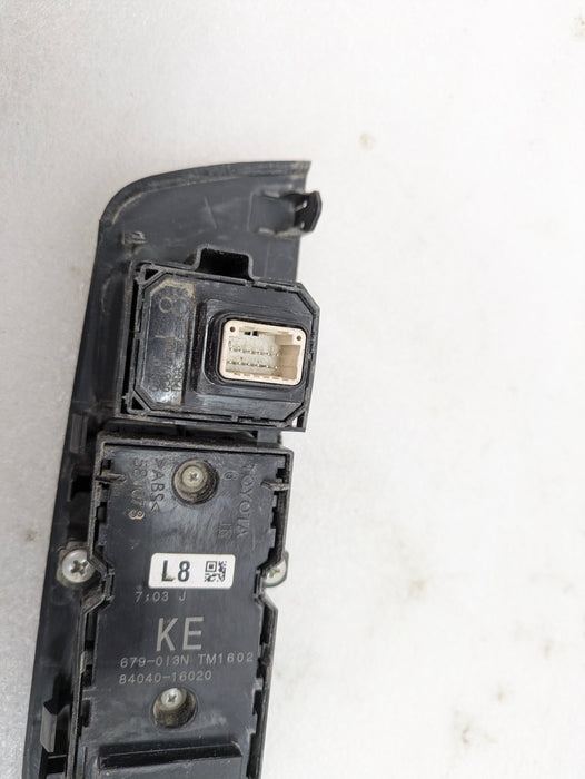 Toyota GZEA14 GR Corolla Front Left/Driver Side Door Master Window/Lock/ Mirror Control Switch W/Trim 84040-16020