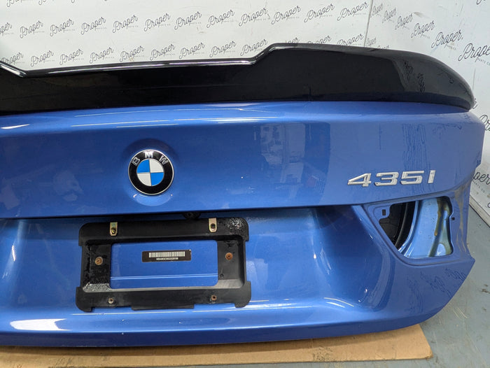 BMW F36 435XI Grand Coupe Rear Trunk Lid Hatch Tail Gate Estoril Blue Metallic