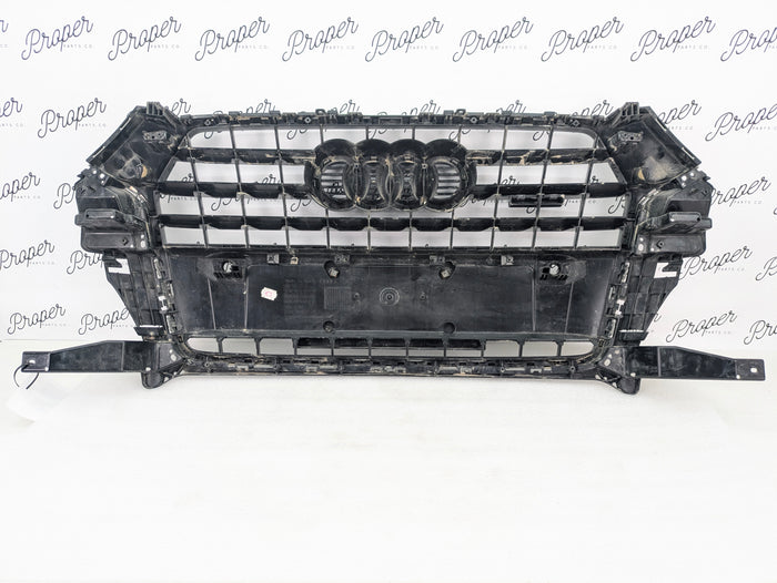 2016-2018 Audi 8U Q3 Facelift Front Center Bumper Grille Black & Chrome 8U0853653M