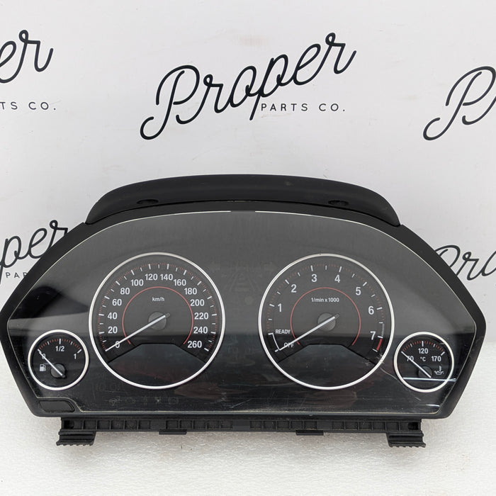 BMW F30 335xi Instrument Gauge Cluster Speedometer Tachometer KPH 9232895/9295860 *DAMAGED*