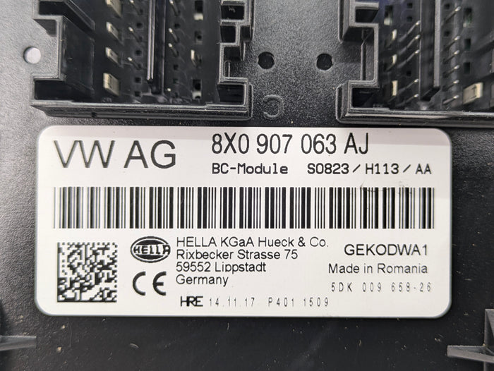 2015-2018 Audi 8U Q3 On Board Power Supply Body Control Module 8X0907063AJ