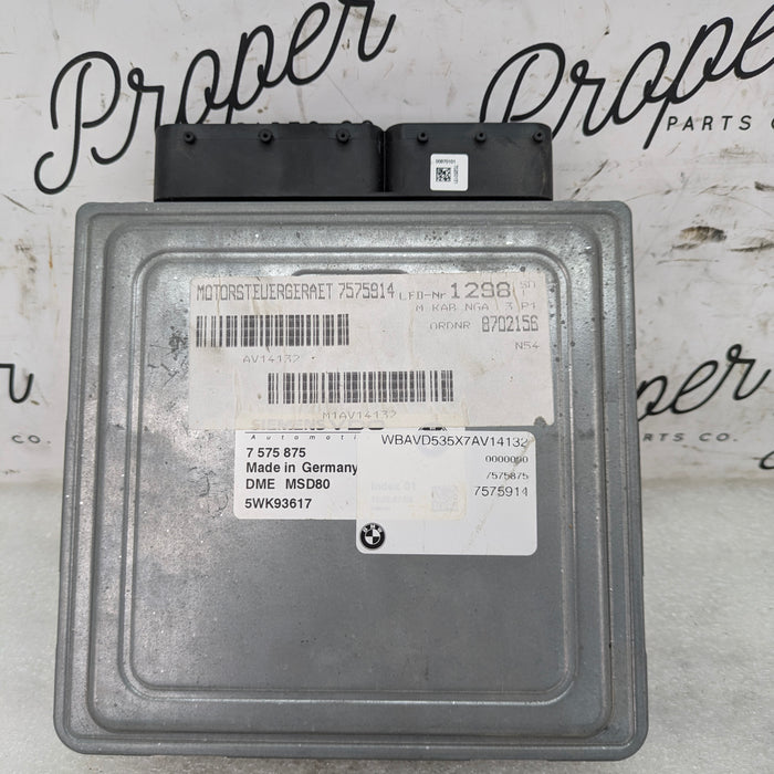 BMW E82 E88 E90 E91 E92 E93 N54 ECU DME Engine Computer Module MSD80 7575875