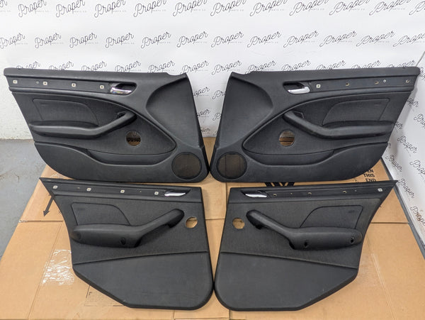 BMW E46 330i 328i 325i 323i ZHP M Sport Sedan Wagon Front & Rear Door Card Panel Set Laser Cloth Alcantara