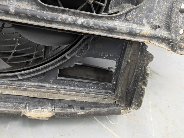E46 330Ci 328Ci 323Ci 325Ci Front Radiator Support Shroud Panel & Air Conditioning A/C Pusher Fan 51717111691  *Damage*