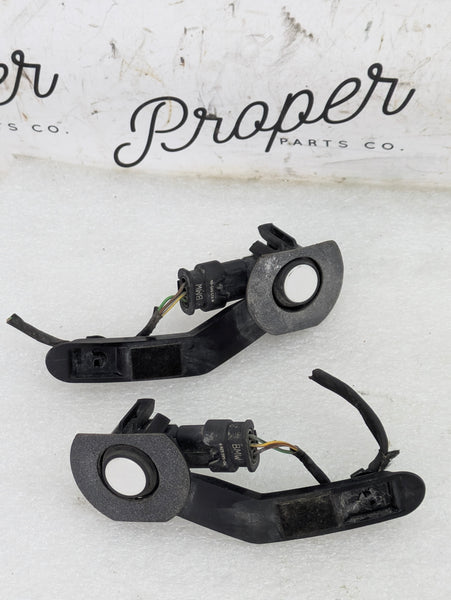 BMW F30 340xi Rear Bumper PDC Parking Distance Control Sensors W/Bumper Bracket Alpine White (300) 9261587