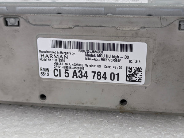 BMW G22 430ix Radio Navigation Audio Receiver MGU Headunit 65125A34784