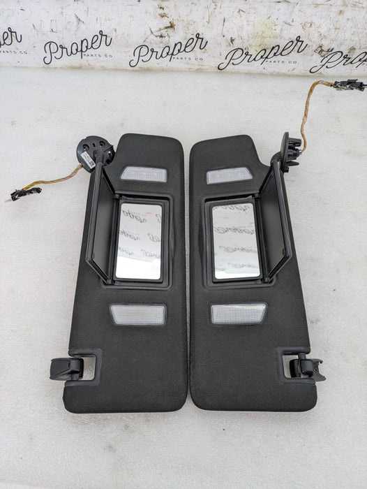 2018 Chevrolet 6th Gen Camaro 2SS Left & Right Black Cloth Sun Visor Set Pair 84117950/84117953