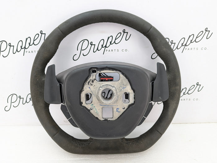 Chevrolet C7 Corvette Stingray Automatic Flat Bottom Suede/Alcantara Steering Wheel W/PaddleShifters 84198774 *DAMAGED*