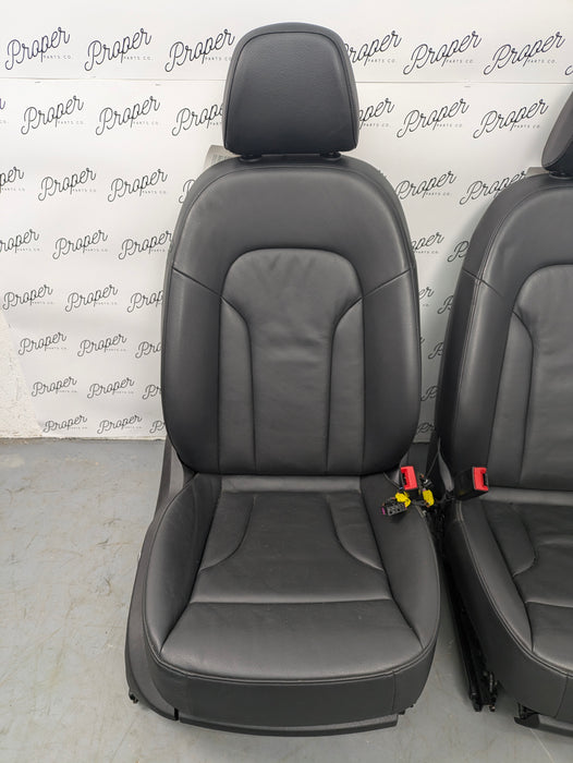 2018 Audi 8U Q3 Front Black Leather Seats Set Left Right Complete