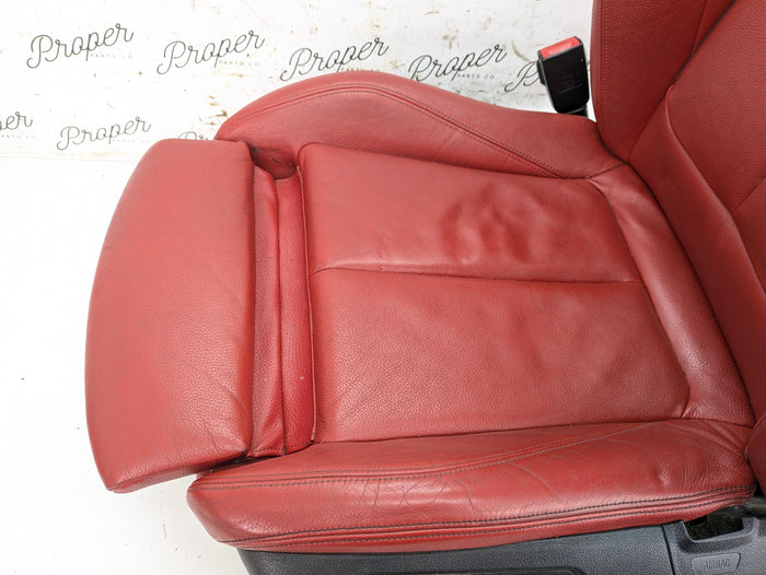 BMW F30 335xi M Sport Complete Red Interior Swap Kit Set Leather Coral Red Door Cards & Seats