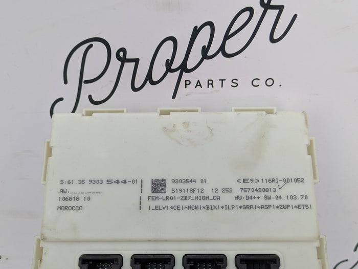 BMW F30 335xi Front Electronic Module/FEM/Body Control Module/BCM 9303544 *DAMAGED*