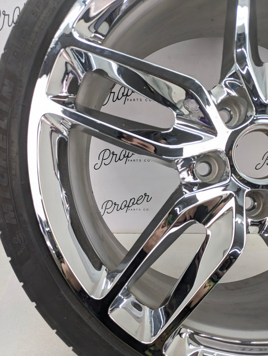 Chevrolet C7 Corvette Stingray Front Wheel Rim Chrome Split 5-Spoke 19