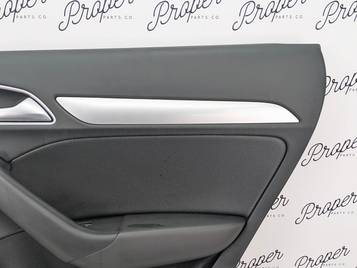 2015-2018 Audi 8U Q3 Right Rear Passenger Interior Door Panel Card Black 8U0867306