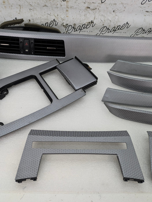 BMW E60 E61 530xi Aluminum Cube Pure Interior Trim Set 10 Pieces