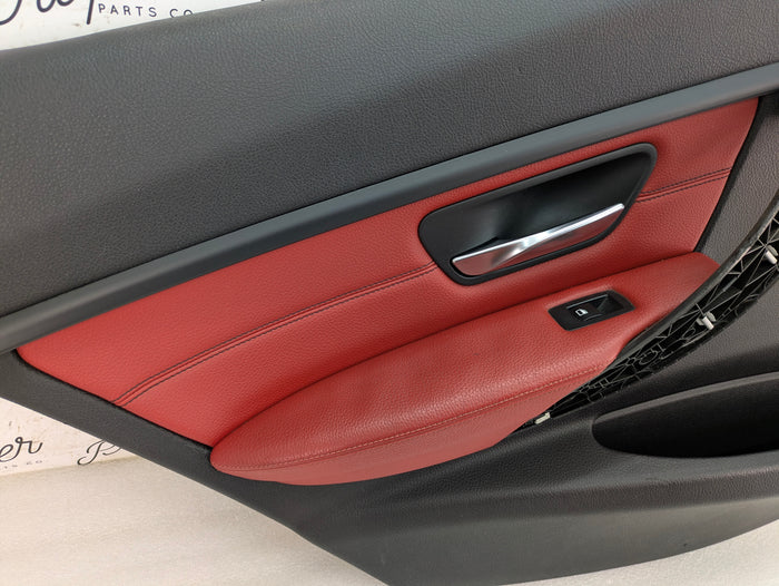 BMW F30 335xi M Sport Complete Red Interior Swap Kit Set Leather Coral Red Door Cards & Seats