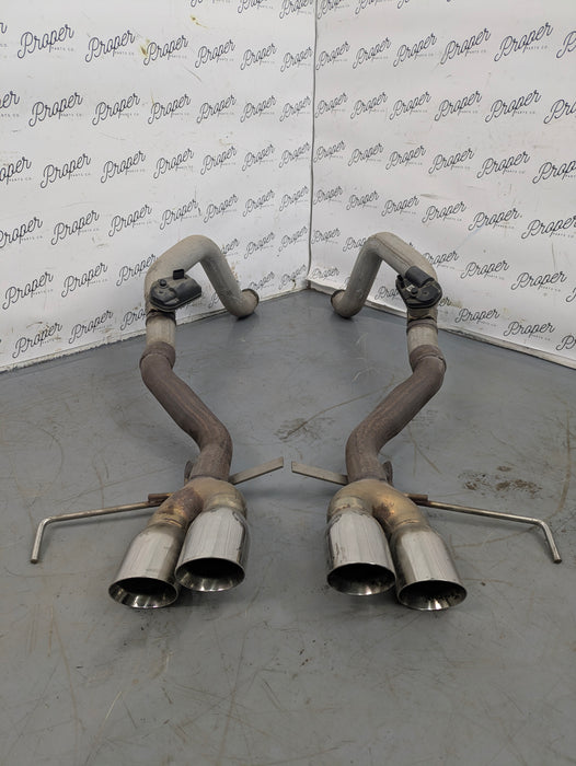 Chevrolet C7 Corvette Stingray Z51 Left/Right Straight Pipe Exhaust Muffler Pair Set W/Actuators 84897442 *NOTE*