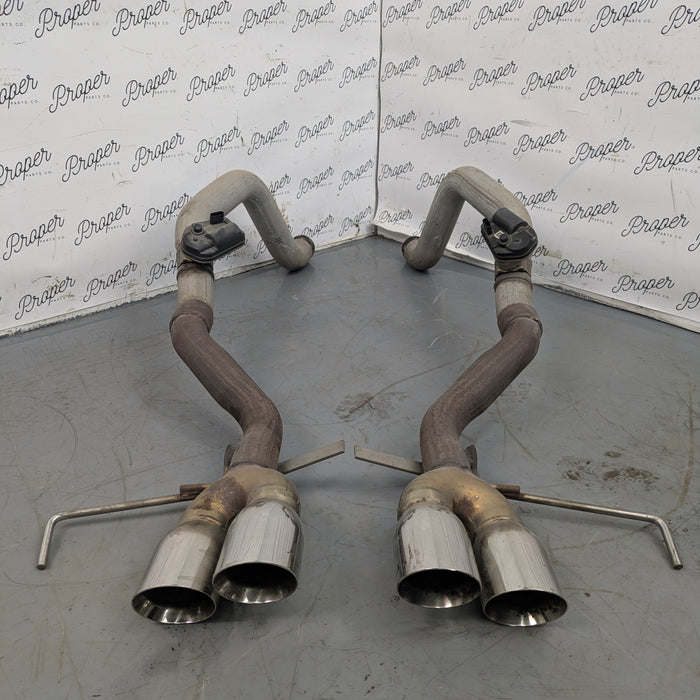 Chevrolet C7 Corvette Stingray Z51 Left/Right Straight Pipe Exhaust Muffler Pair Set W/Actuators 84897442 *NOTE*
