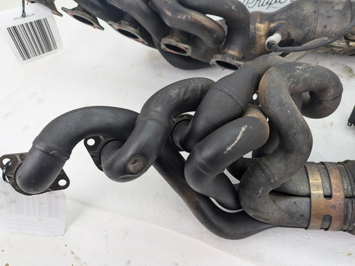 BMW E60 E61 M5 E63 E64 M6 S85 Exhaust Manifold Headers Left & Right Catalytic Converter Set 7836402/7836403