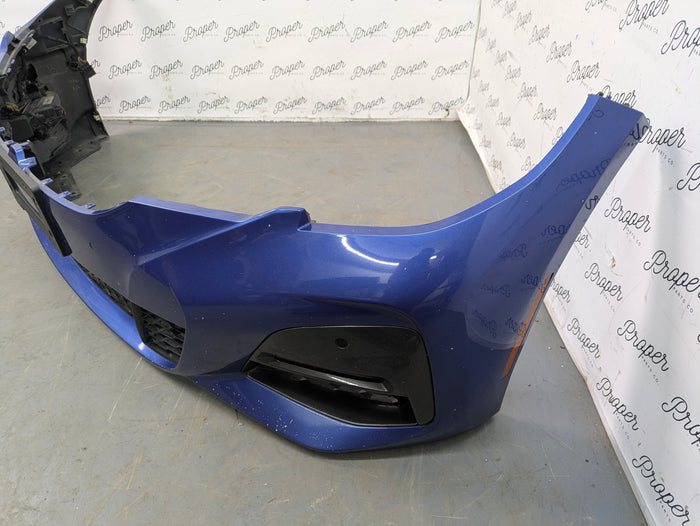 BMW G20 330ix M340ix 330ex M Sport Front Bumper W/PDC Sensors & LED Fog Lights Portimao Blue Metallic (C31) 51118099899